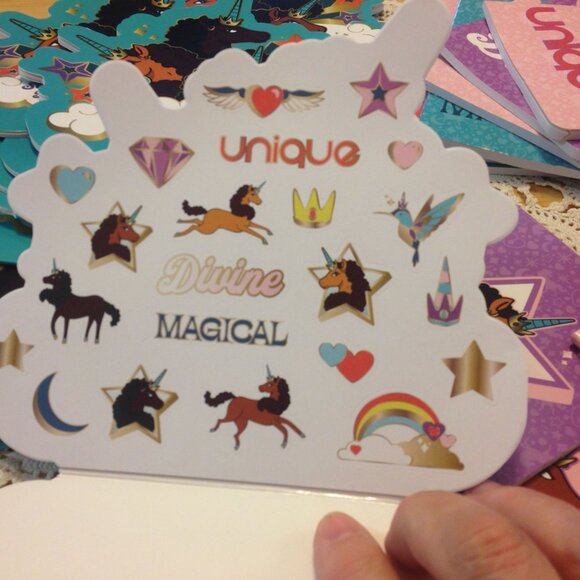 Christmas Stocking Stuffers bundle, stickers and notebooks, unicorns - Picture 3 of 8